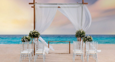 A stunning seaside ceremony setting creates the perfect place to say “I do.”