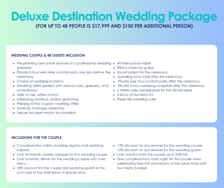 Plan your dream wedding with an all-inclusive deluxe destination wedding package designed for elegance, ease, and unforgettable moments.