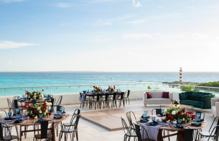 Celebrate in style with a beachside reception featuring elegant table settings and breathtaking ocean views.