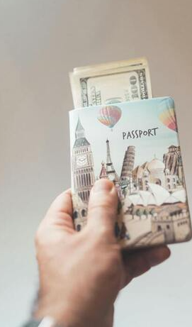 Man holding a passport