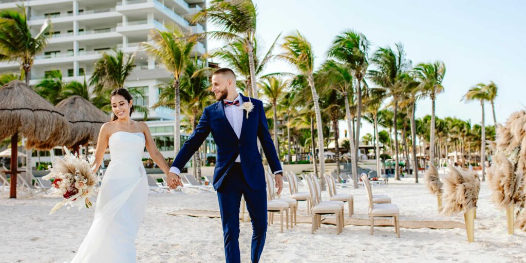 Riviera Maya brings a more elevated and intimate wedding setting with design-focused venues and private ceremony spaces.